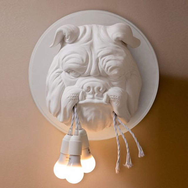 Modern Living Room Decorative Lighting  Indoor Wall lamp  Sconces 3 Flames Creative Cartoon Animal Head Wall Lamp