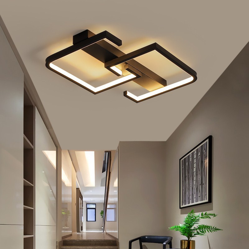 Creative new design led ceiling lights lighting for living room light black hanging lamp