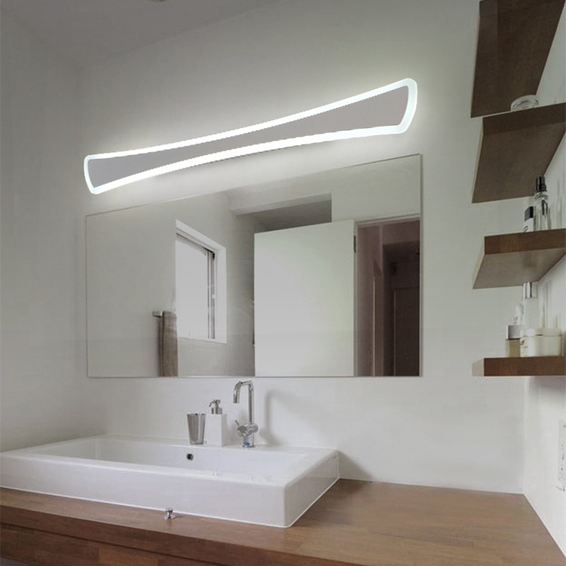 simple modern bedroom bathroom wall lamps cabinet hand washing LED mirror light