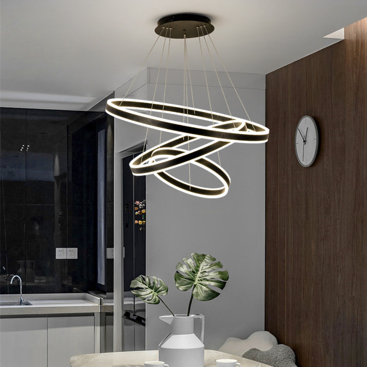 Modern chandelier pendant lights classic rings decorative lighting  up and down  led pendant hanging light fixtures