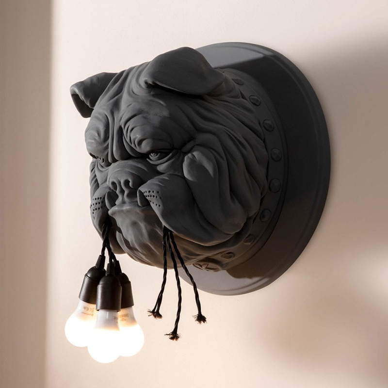 Modern Living Room Decorative Lighting  Indoor Wall lamp  Sconces 3 Flames Creative Cartoon Animal Head Wall Lamp