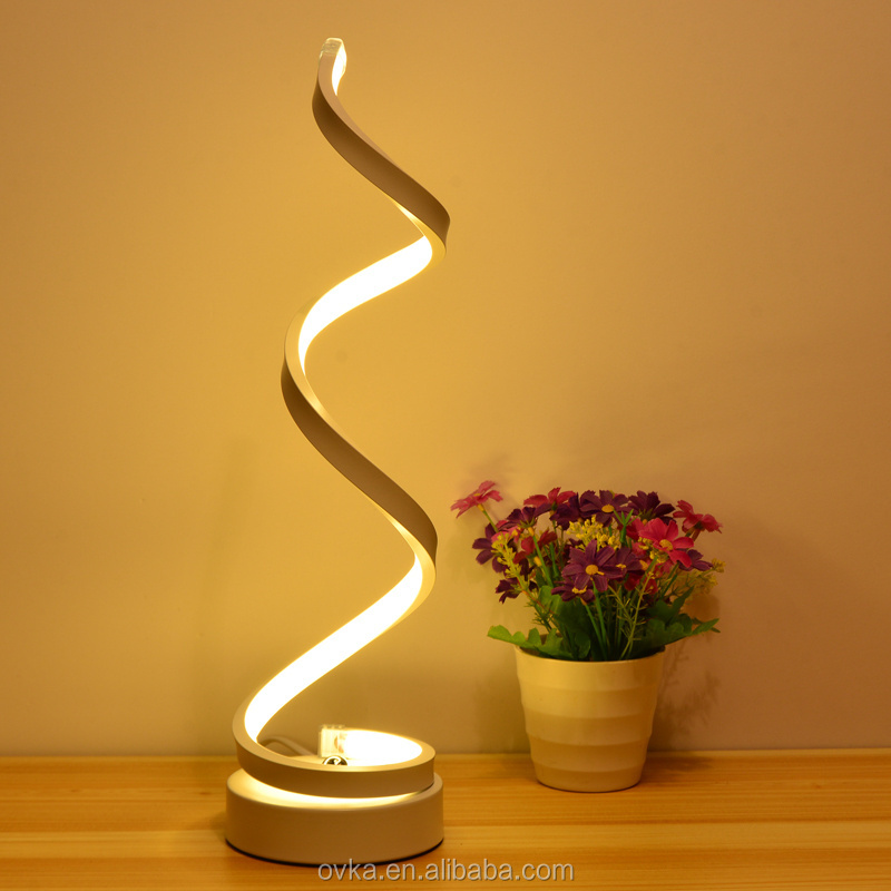 Creative personality rotating strip LED table lamp for reading light creative LED fancy led table lamp