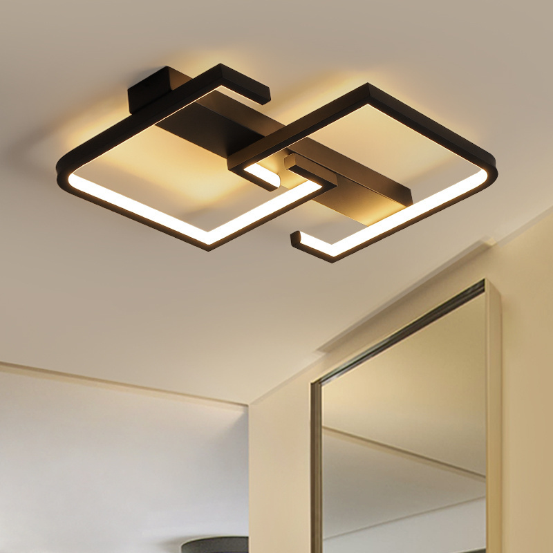 Creative new design led ceiling lights lighting for living room light black hanging lamp