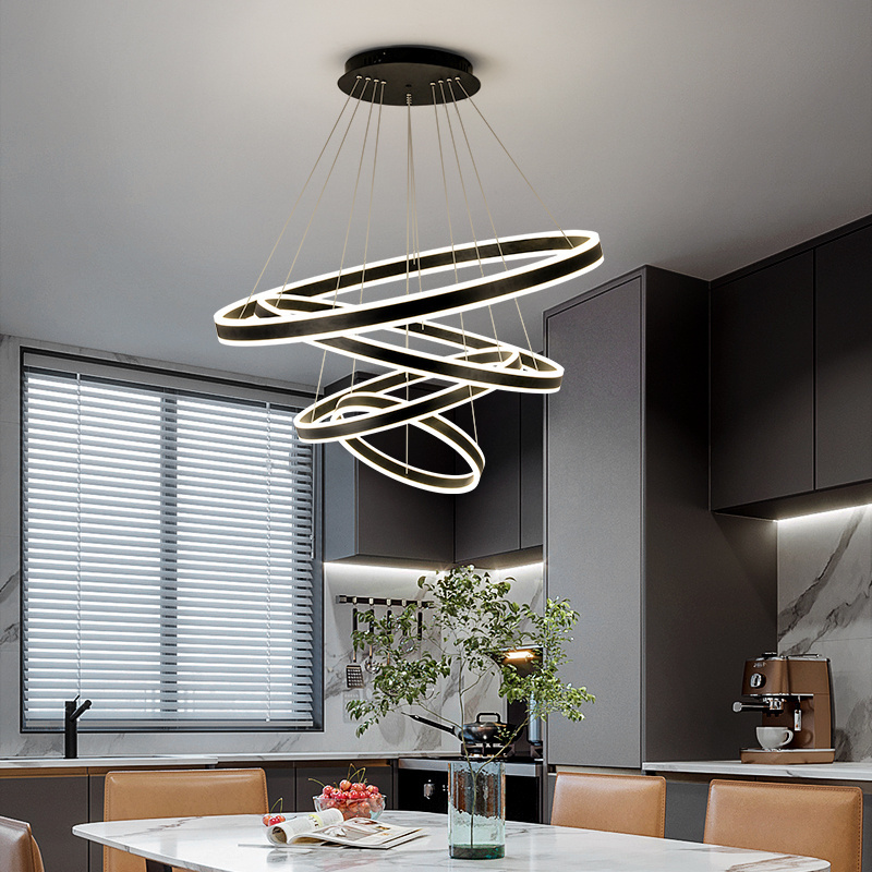 Modern chandelier pendant lights classic rings decorative lighting  up and down  led pendant hanging light fixtures