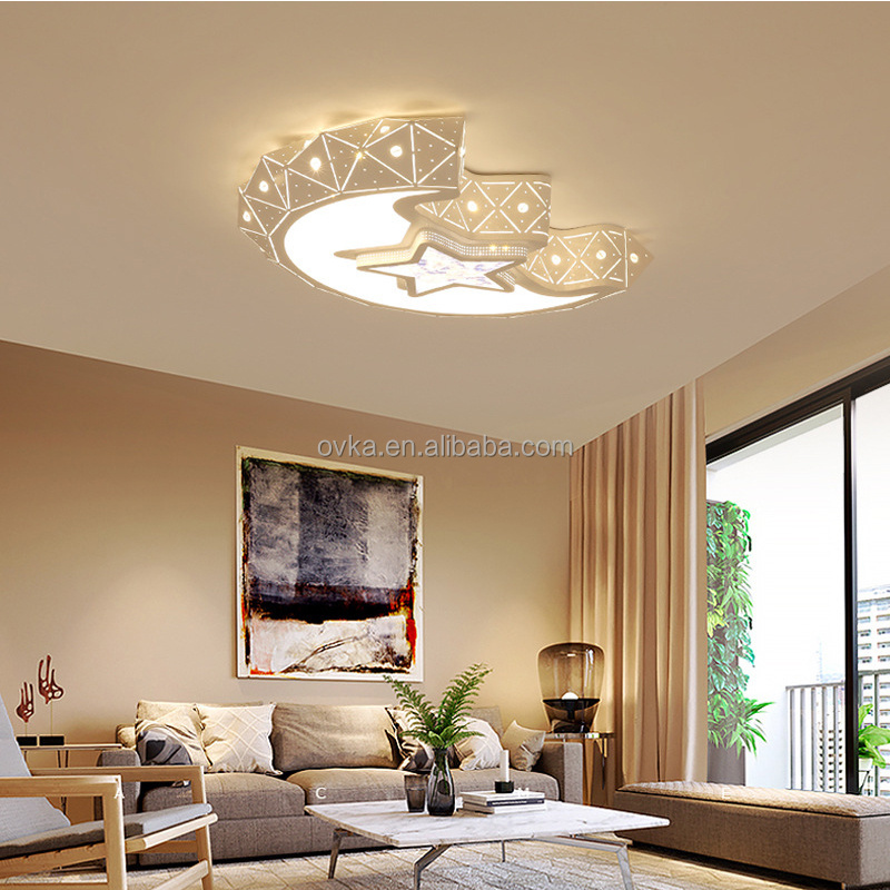 creative ceiling bedroom lights modern simple lights stars moon lights for children room