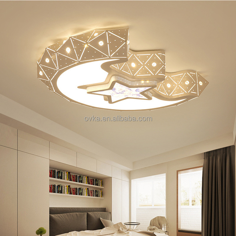 creative ceiling bedroom lights modern simple lights stars moon lights for children room