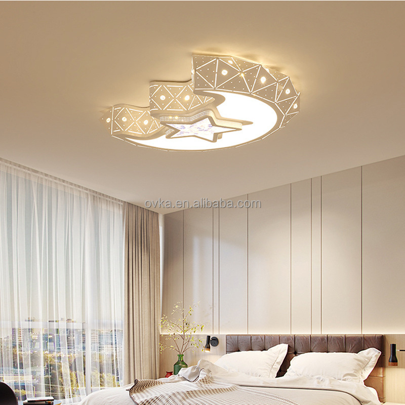 creative ceiling bedroom lights modern simple lights stars moon lights for children room