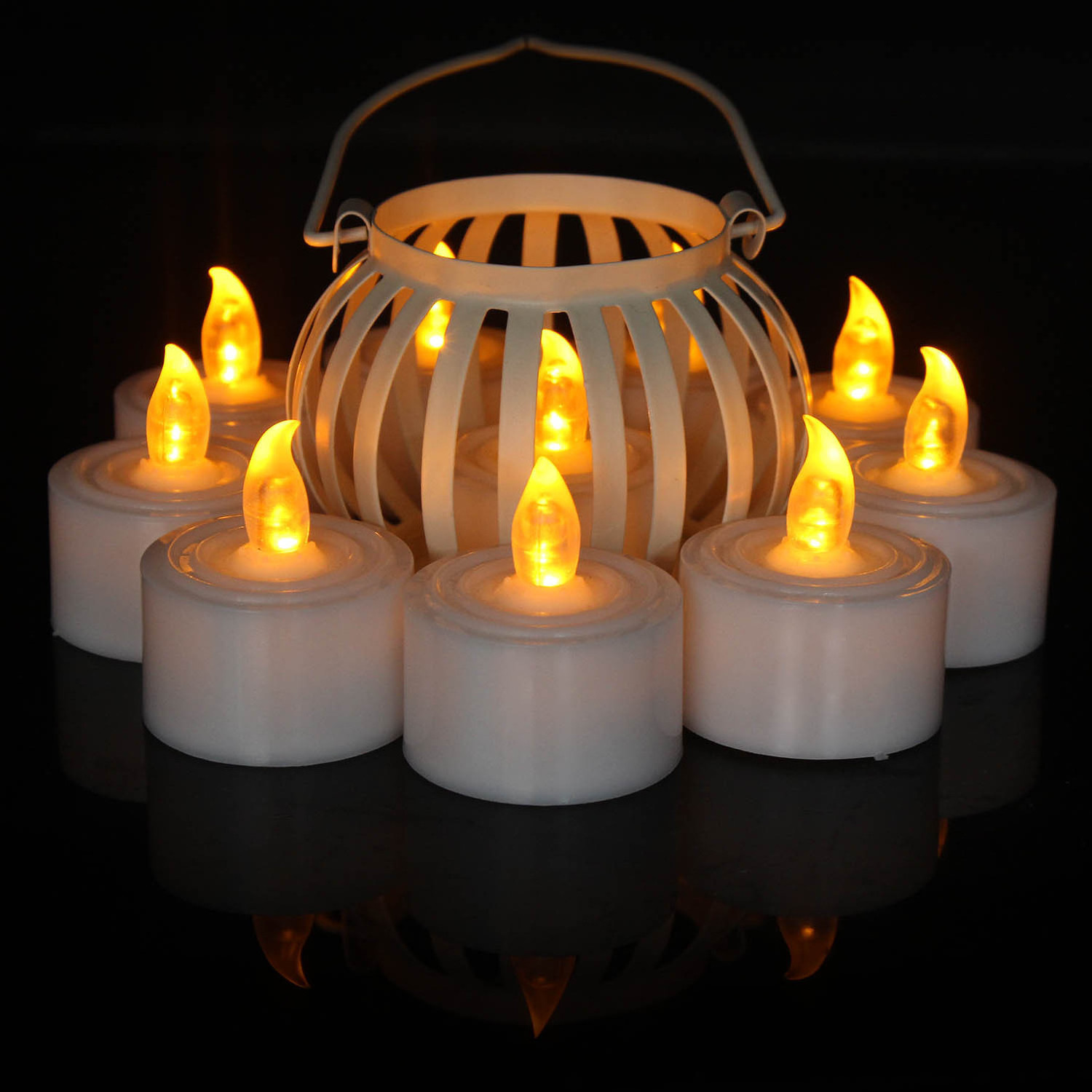 LED Tea Lights Realistic and Bright Flickering Holiday Gift Operated Flameless LED Tea Light for Seasonal Festival Celebration