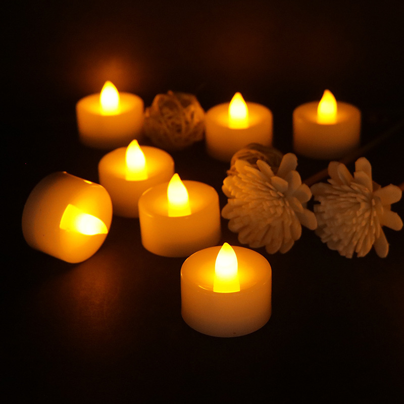 LED Tea Lights Realistic and Bright Flickering Holiday Gift Operated Flameless LED Tea Light for Seasonal Festival Celebration