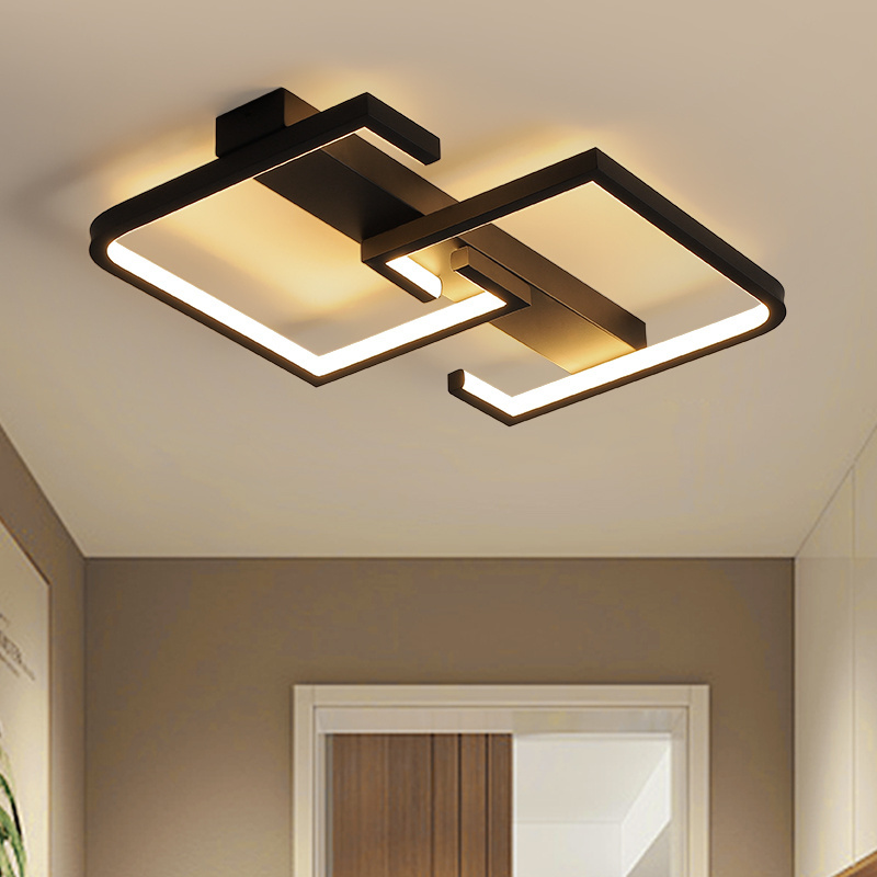 Creative new design led ceiling lights lighting for living room light black hanging lamp