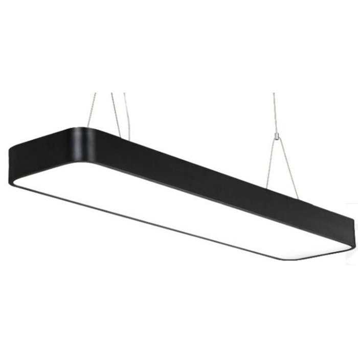 Black Modern Aluminum Rectangular 120cm Long Energy Saving Hanging Lighting Fixture LED Office Linear Light