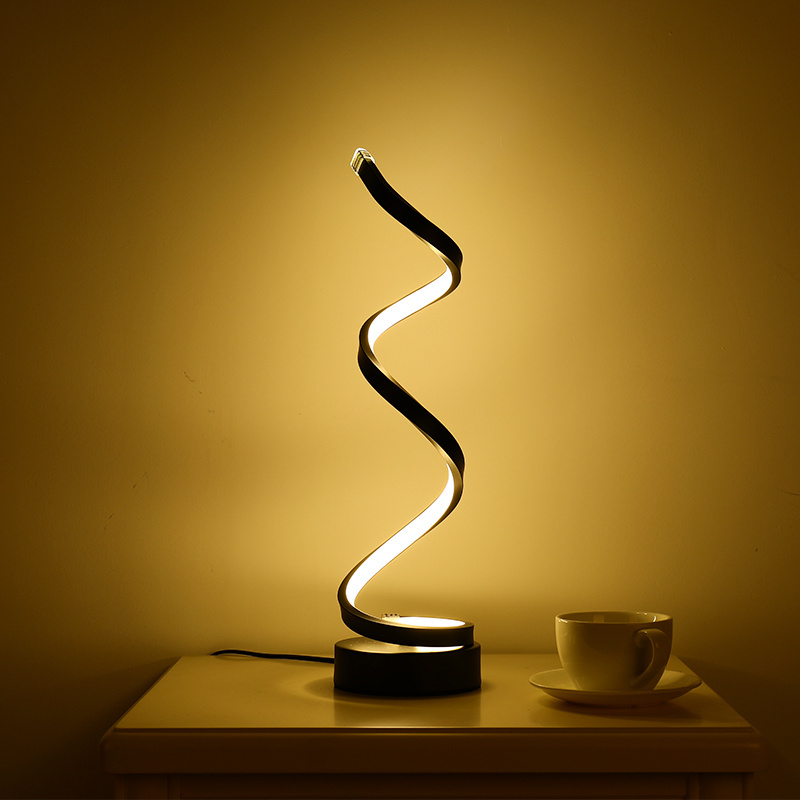 Creative personality rotating strip LED table lamp for reading light creative LED fancy led table lamp