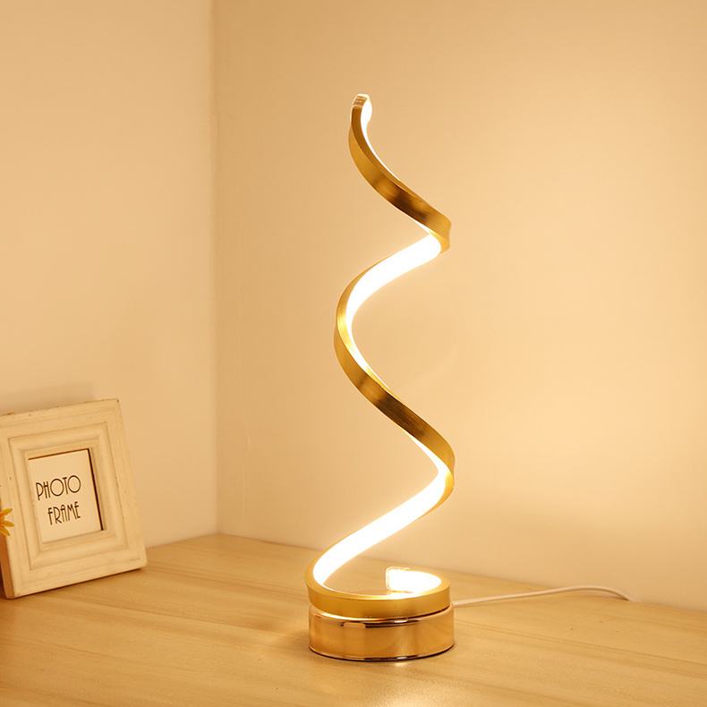 Creative personality rotating strip LED table lamp for reading light creative LED fancy led table lamp