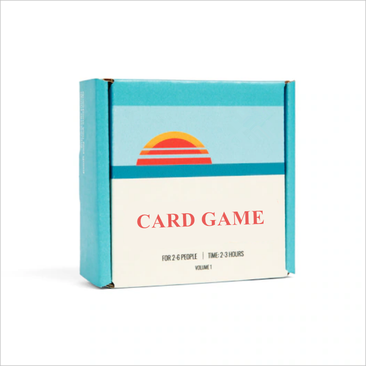 Best Selling Customization Blue And Red Explore Card Game With Airplane Box