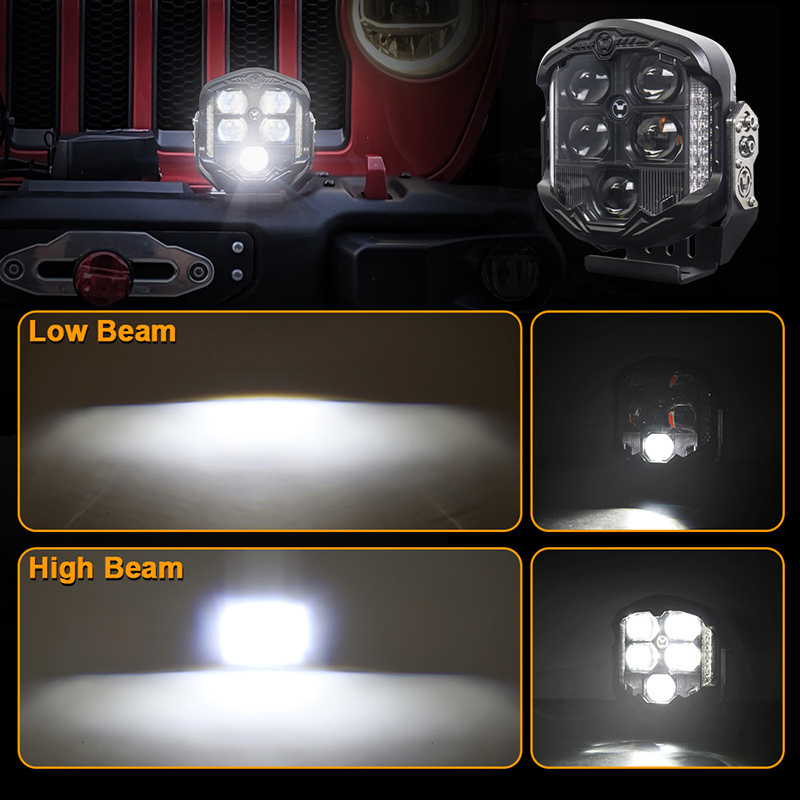 OVOVS OEM 7 Inch Car Led Driving Light With High Low Beam DRL Logo Light Led Work Spot Light For Vehicles 4x4 Off Road