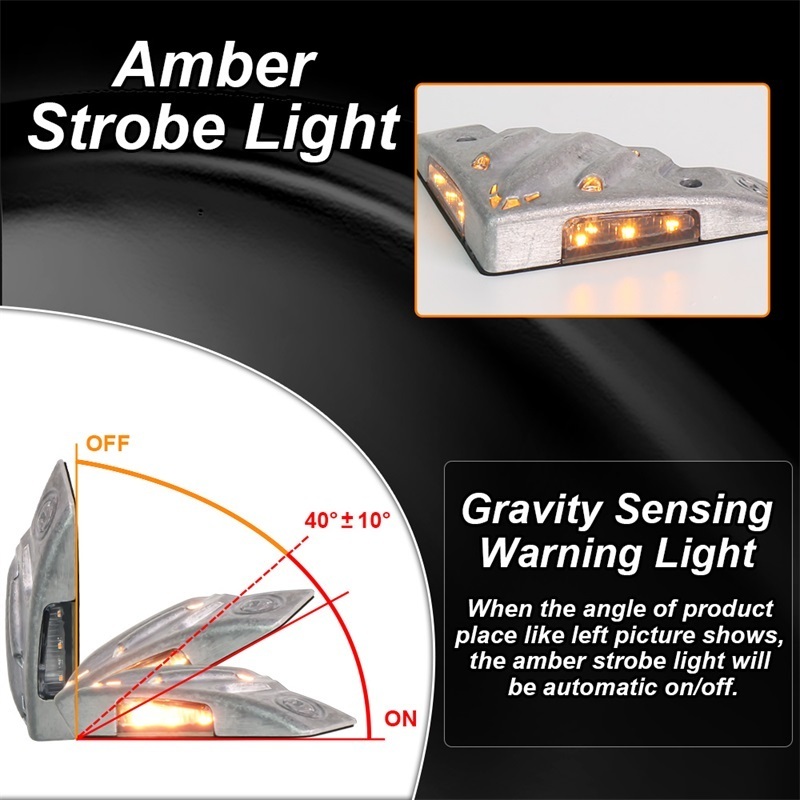 OVOVS Truck Accessories Tailgate Strobe Warning Lights Tail Lift Amber Flashing Warning Light for Luton Van Truck Lorry Trailer