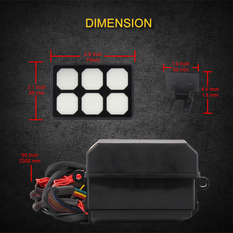 OVOVS 12V universal 6 Gang Switch Panel With Circuit Control Box For ...