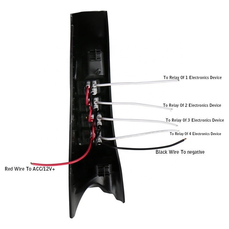 OVOVS Other Auto Parts A Pillar Switch Panel Pod with 4 Rocker Switches Car Panel For Jeep Wrangler JK