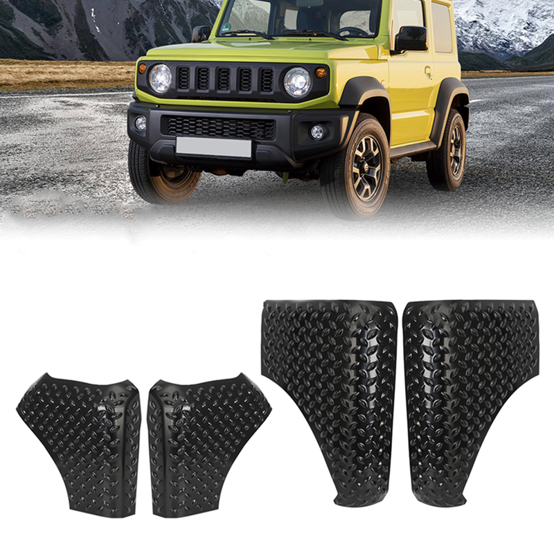 OVOVS Exterior Accessories ABS Black Car Front Rear Fender Wrap Angle Decoration Cover for Suzuki Jimny JB64 JB74 19-21