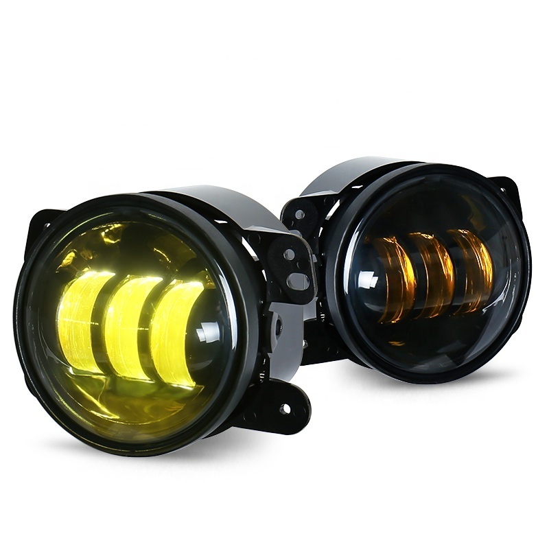 OVOVS 30w 4inch Angel Eyes round Amber Fog Lamp 4