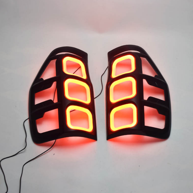 OVOVS Auto Accessories ABS Plastic Matt Rear Warning Light Car Tail Light Cover For Ford Ranger T6 T7 T8