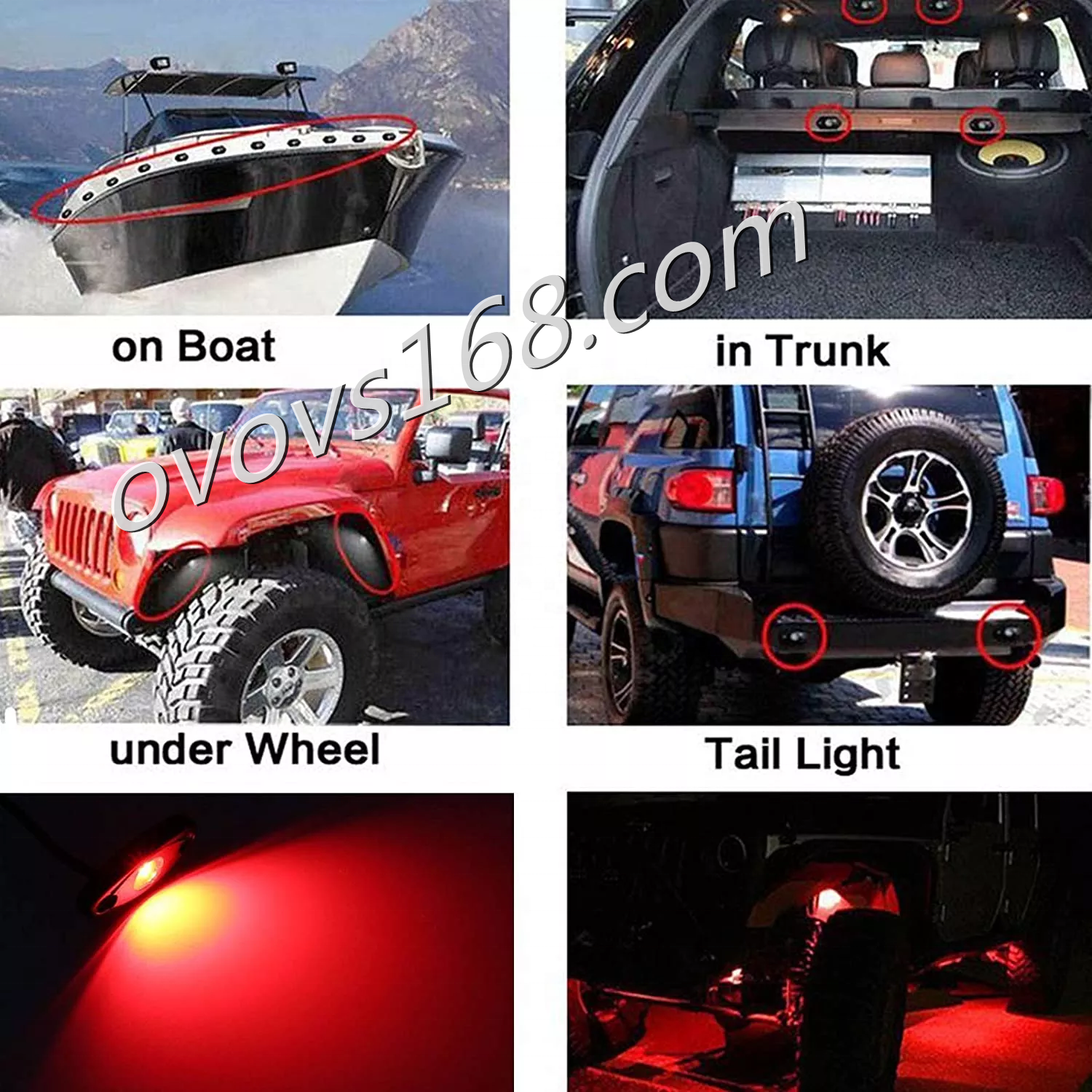 High Quality Underbody Trail Rig Light Waterproof Single Color Led Rock Lights For Car Truck Utv Atv Suv Off Road