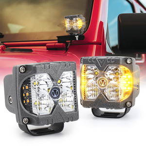 OVOVS Auto lighting system 3inch 40w led with Side lights flash white DRL LED work lights for trucks off road vehicle 4x4