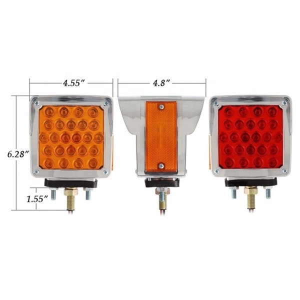 OVOVS Waterproof Double Side Marker Light For Heavy Duty Truck Vehicle Car Trailer Rear Lights