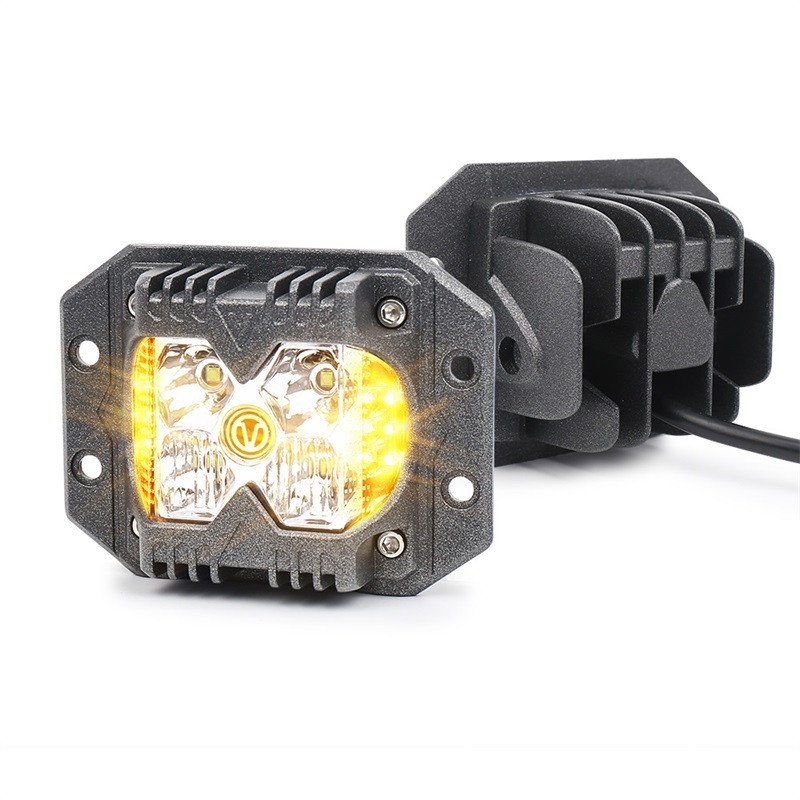 OVOVS 12v Work Cube Side Shooter Led Pod Light In Auto Lighting System Flush Mount Led Work Light for Truck Car Boat 4x4