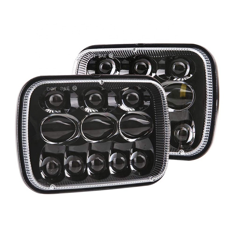 OVOVS Wholesale 5D Lens Headlight 5X7 inch Low Beam DRL Retangular Headlight 7x6 Inch LED Headlight for Jeep Wrangler