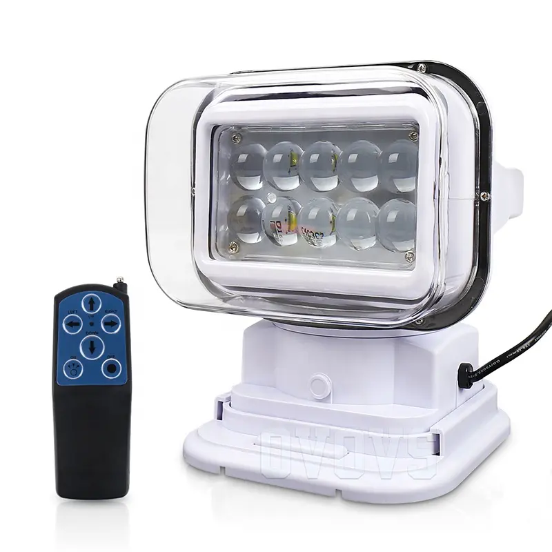 OVOVS Boat Led Searchlight Super Bright 50w Spot Beam Marine 360 LED Search Lights