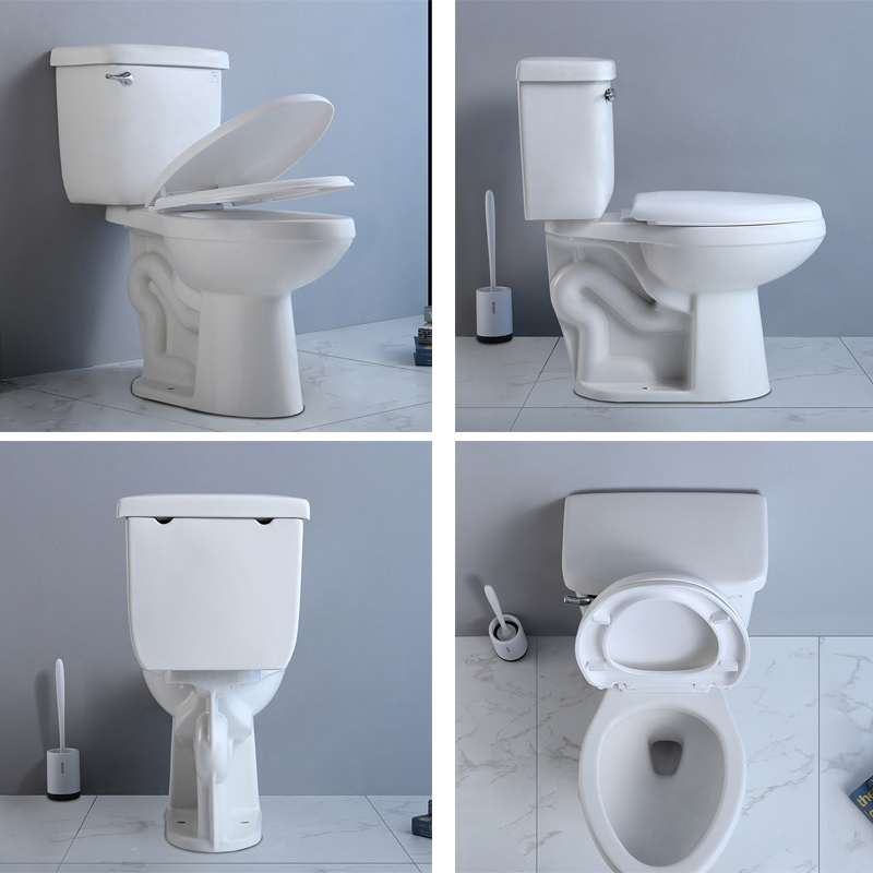 Ovs Cupc North America Ceramic P Trap Floor Mounted Two Piece Wc Toilet Flush Valve Toilet Bowl