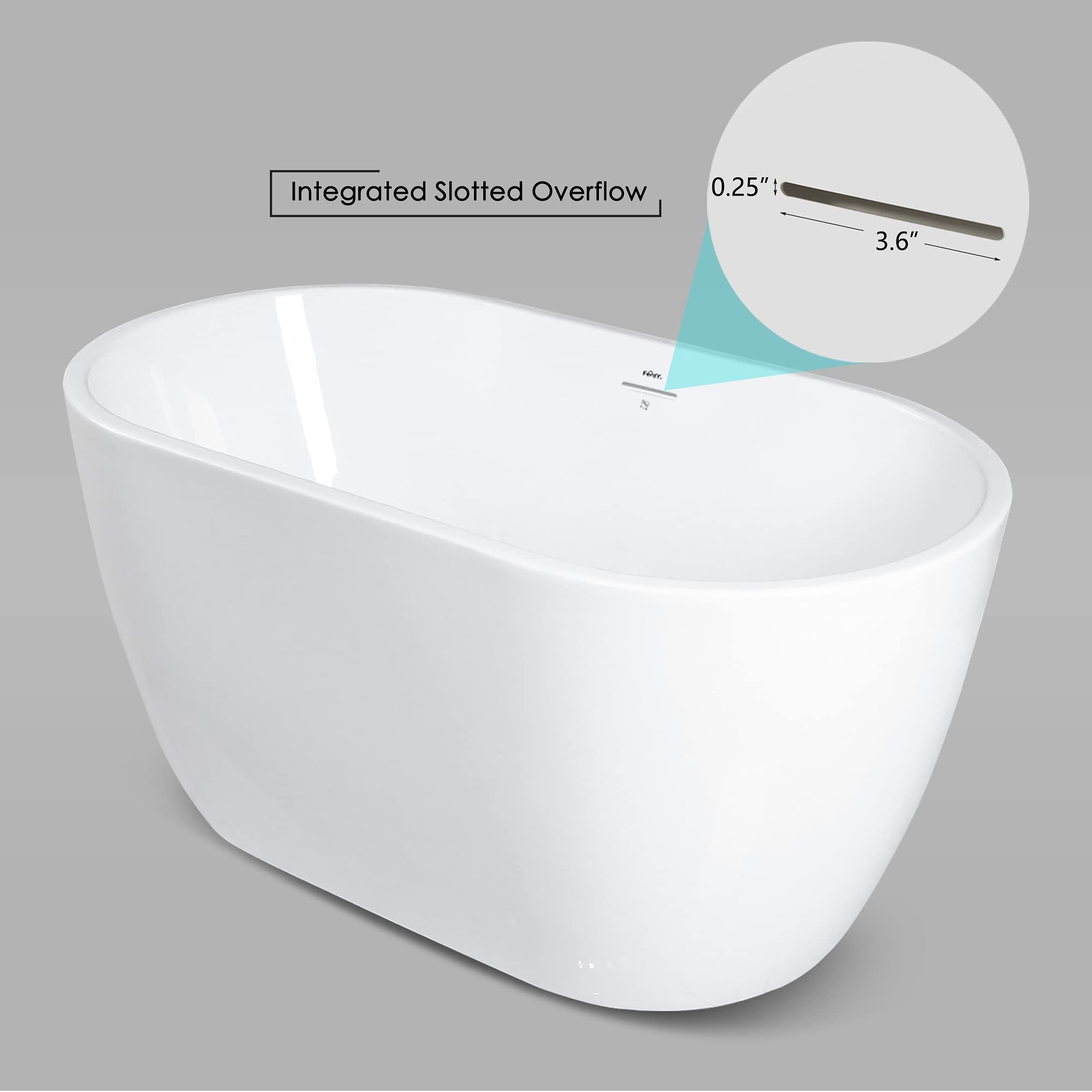 Acrylic Portable Bathroom Free Standing Bathtub Soaking White Bath Tub For Adults