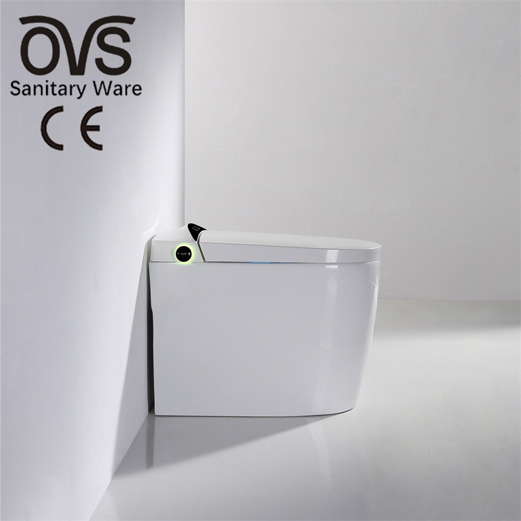 OVS Sanitary Wares Automatic Bidet One Piece Toilet Modern Bathroom Ceramic Wc Intelligent Smart Toilet With Remote Control