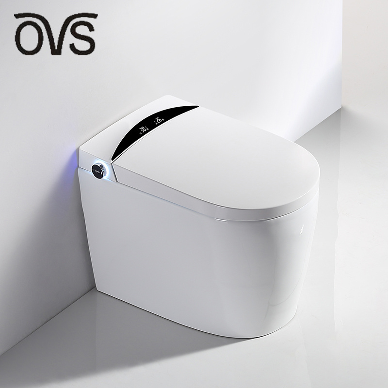 OVS Sanitary Wares Automatic Bidet One Piece Toilet Modern Bathroom Ceramic Wc Intelligent Smart Toilet With Remote Control