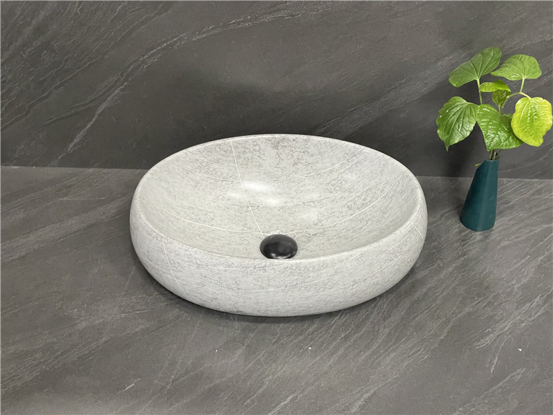 OVS Hot sale top quality low price marble sanitary ware vessel vasque countertop hand wash basin ceramic sink for bathroom