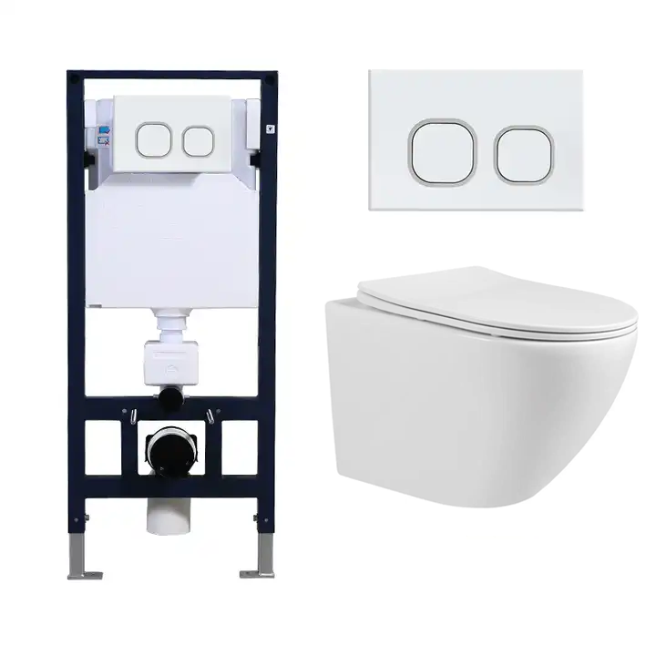 OVS Toilette Bowl Wc Suspend Modern Hanging Mount Water Closet Rimless Floating Ceramic Wall Hung Toilet