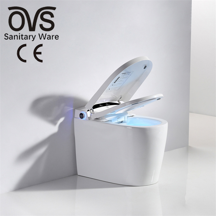 OVS Sanitary Wares Automatic Bidet One Piece Toilet Modern Bathroom Ceramic Wc Intelligent Smart Toilet With Remote Control