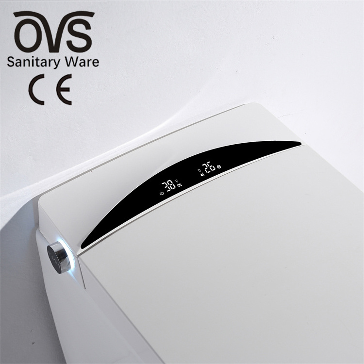 OVS Sanitary Wares Automatic Bidet One Piece Toilet Modern Bathroom Ceramic Wc Intelligent Smart Toilet With Remote Control