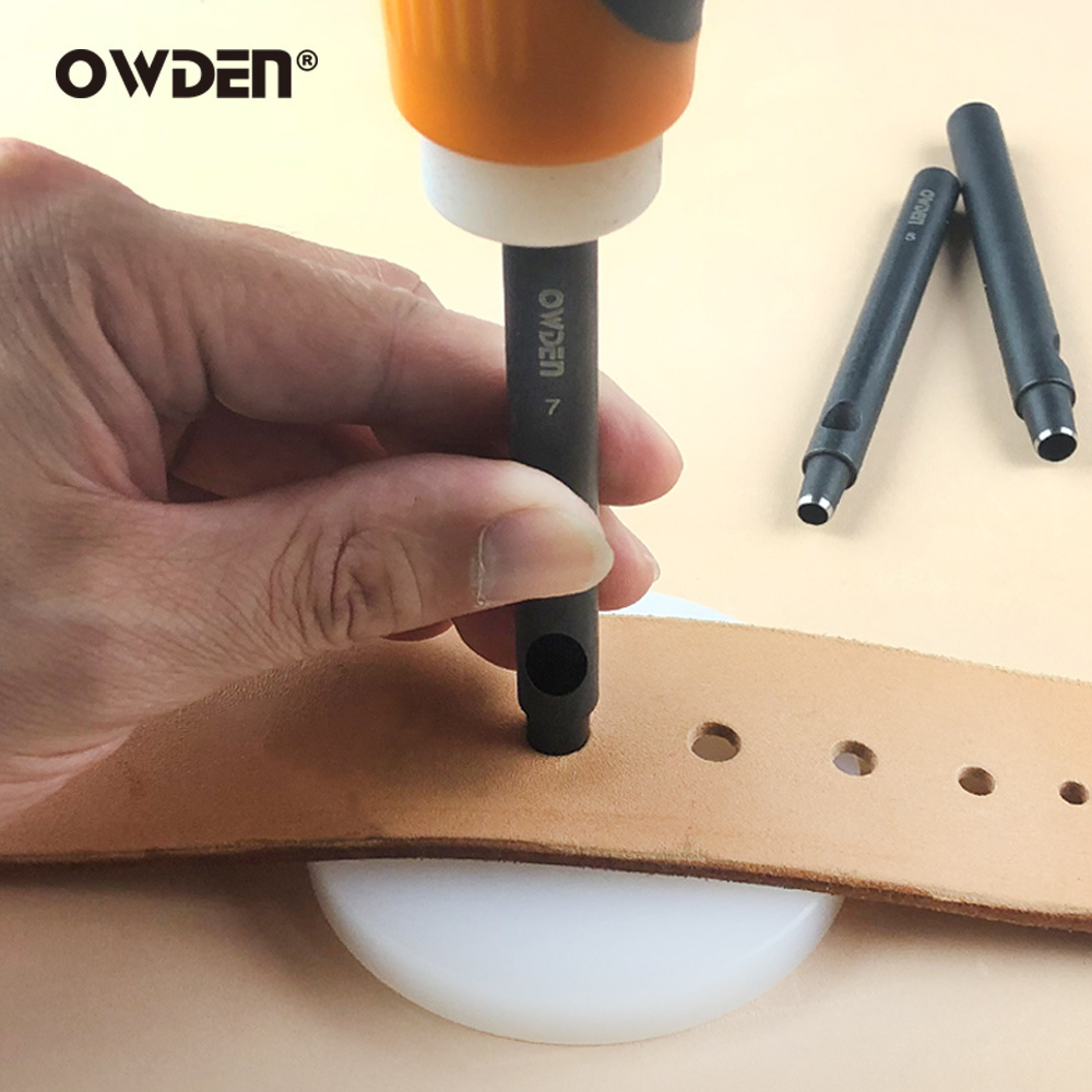 OWDEN Industrial Hollow Hole Punch Tool  Hand Tools 13 Pcs 1.0-12MM for Leather Punch