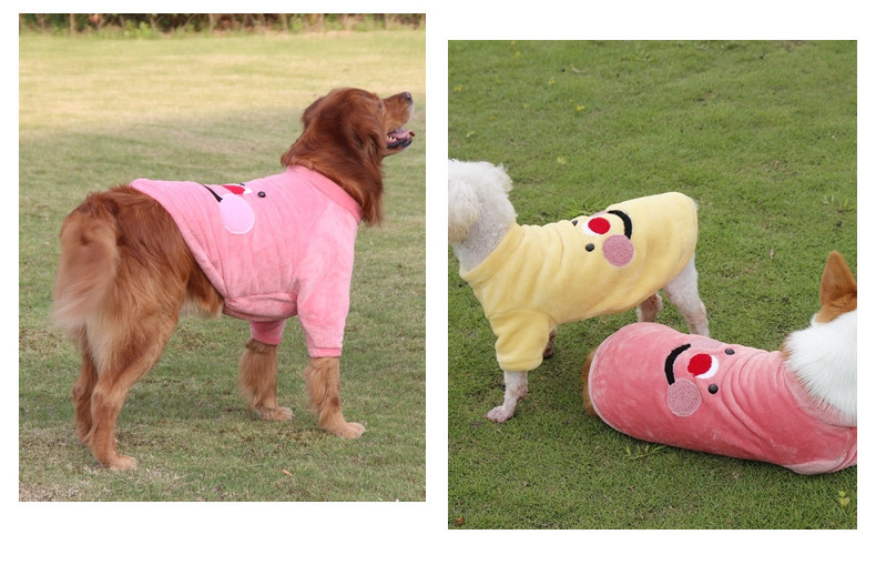 dropshipping 2023 New Pet It Funny Clown Pet Halloween Costume Christmas Dress Up Dog Clothes Winter Big Dog Sweatshirt