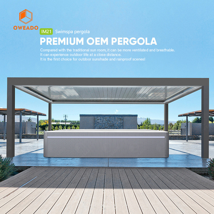 High Quality Sun Shade Pergola Free Standing Pergola Garden Gazebo For Hot Tubs