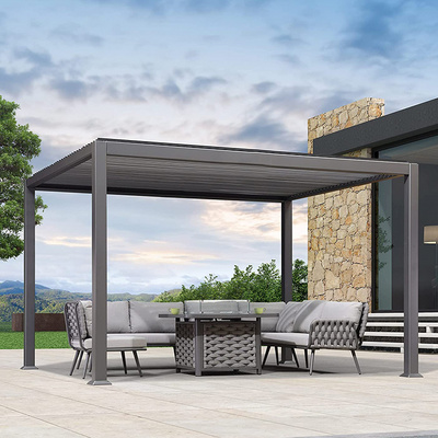 Pergola Aluminium Outdoor Customized Garden Gazebo Windproof Waterproof Aluminium Material