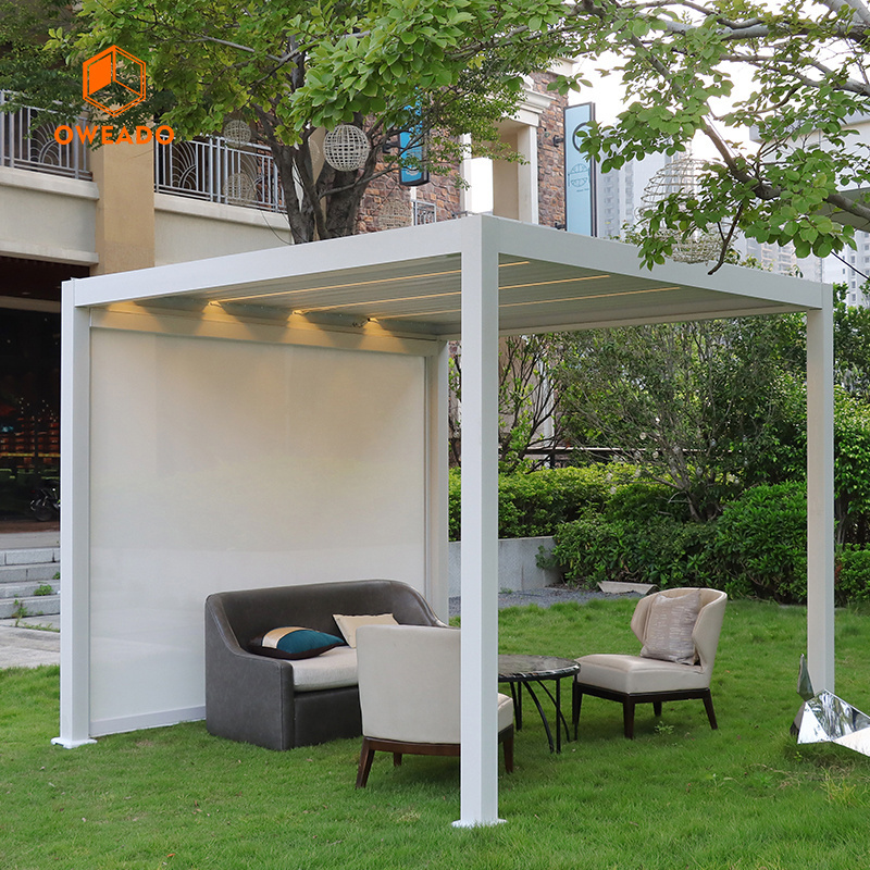 Aluminum Waterproof Metal Gazebo Freestanding Eco Friendly Villa Pergola Gazebo