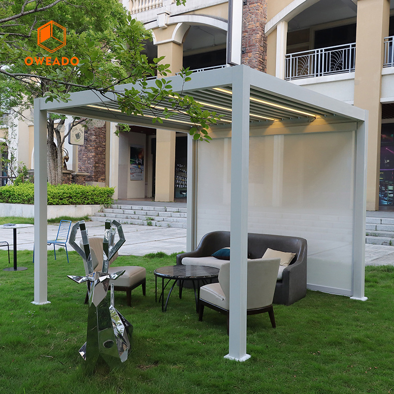 Aluminum Waterproof Metal Gazebo Freestanding Eco Friendly Villa Pergola Gazebo