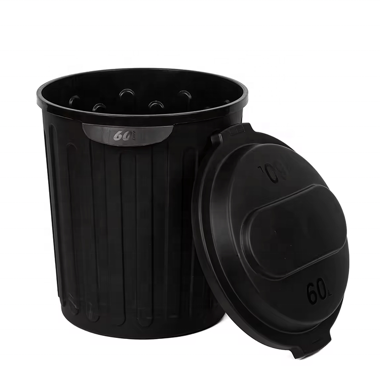 60L Round waste Bin Trash Cans Dust Box Garbage Container in Plastic with Good Quality