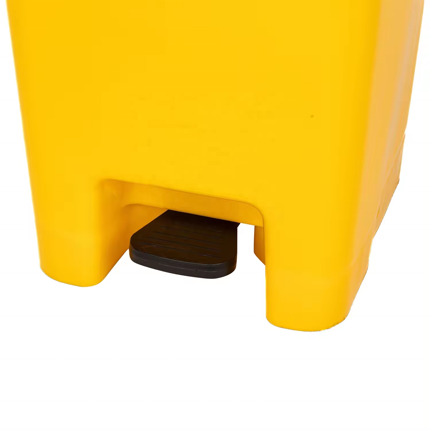 100L Plastic Waste Container Rectangle Trash Can with Plastic Step Pedal Easy-Close Lid Removable