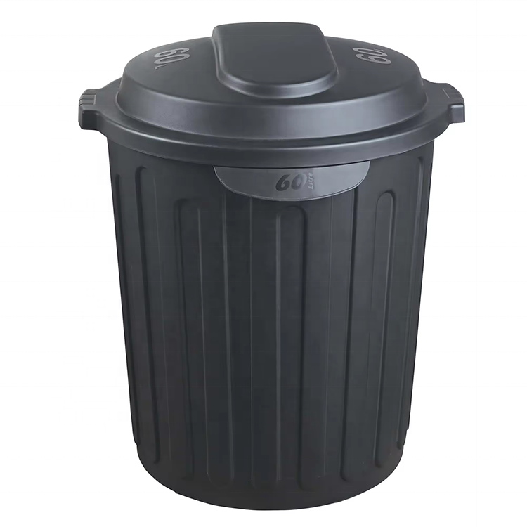 60L Round waste Bin Trash Cans Dust Box Garbage Container in Plastic with Good Quality