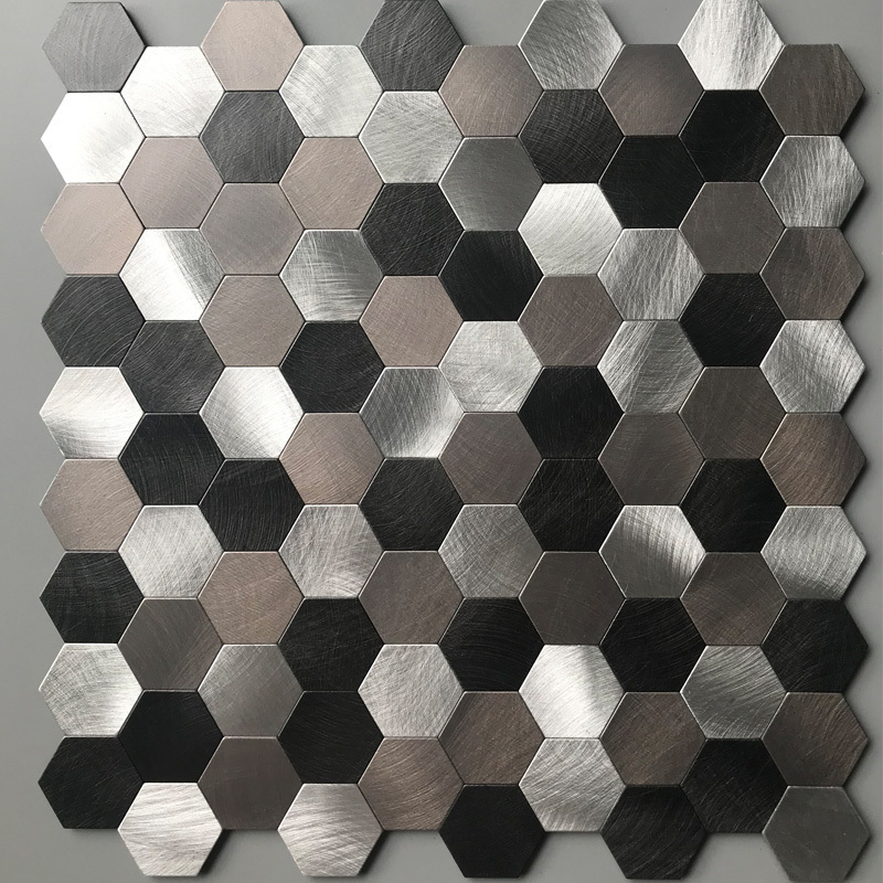 New style hexagon pvc peel and stick kitchen backsplash mosaic wall tiles