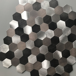 New style hexagon pvc peel and stick kitchen backsplash mosaic wall tiles